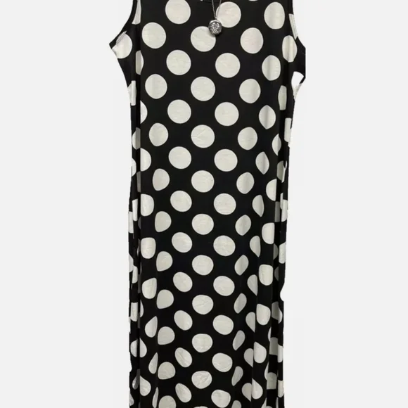 NWT Lularoe Dani LG Polka Dot B&W Maxi Dress Super Versatile One & Done or Layer - Picture 10 of 14